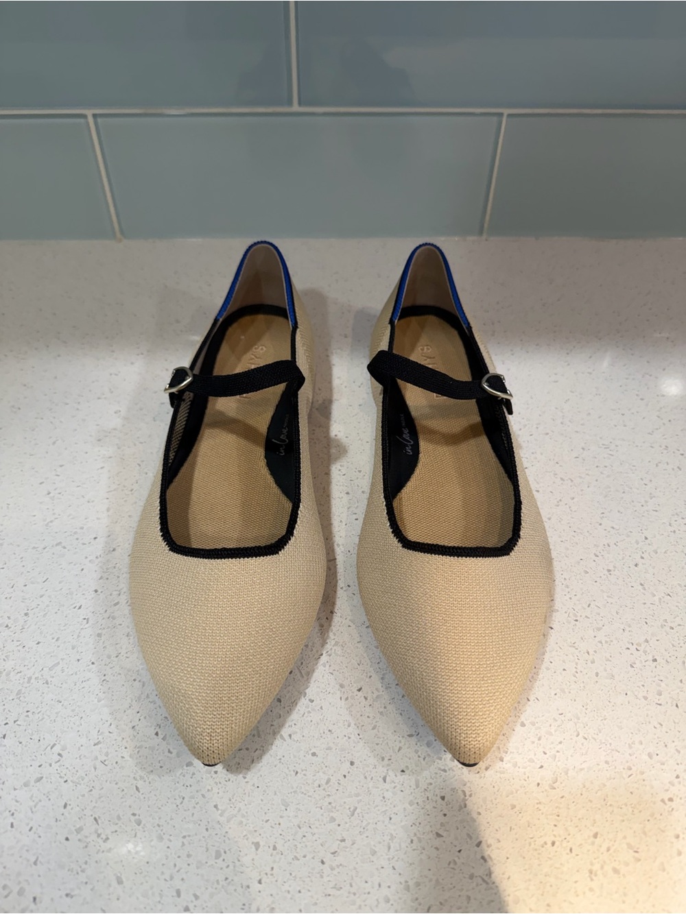 Rothy’s The Point Mary Jane II Sandstone Flats Women’s 9.5 Never Worn - Picture 2 of 7